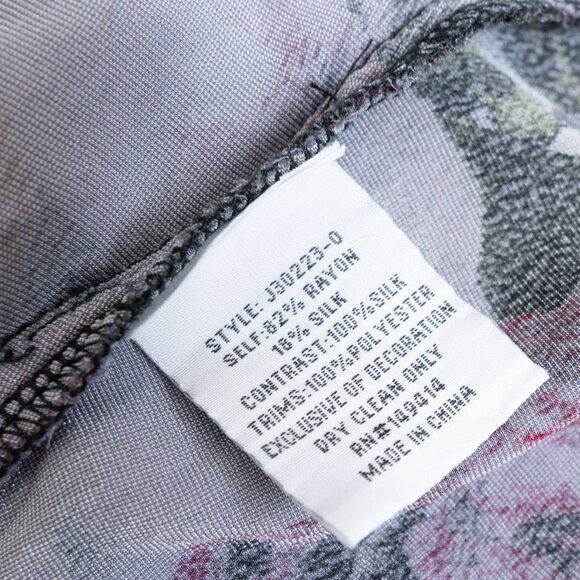 Johnny Was Rosa Velvet Front Notch Dress Floral Maxi Boho Silk Blend Size XL - Picture 15 of 16